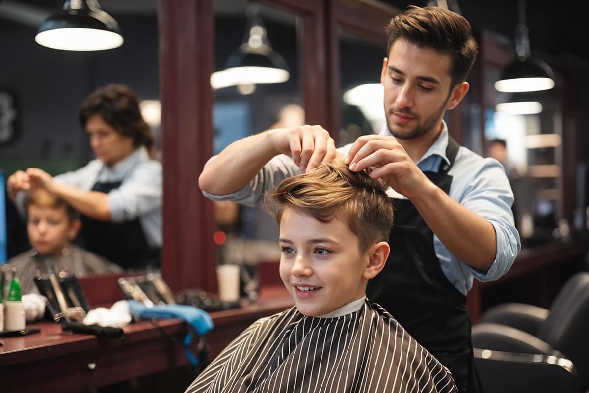 Classic scissor haircut