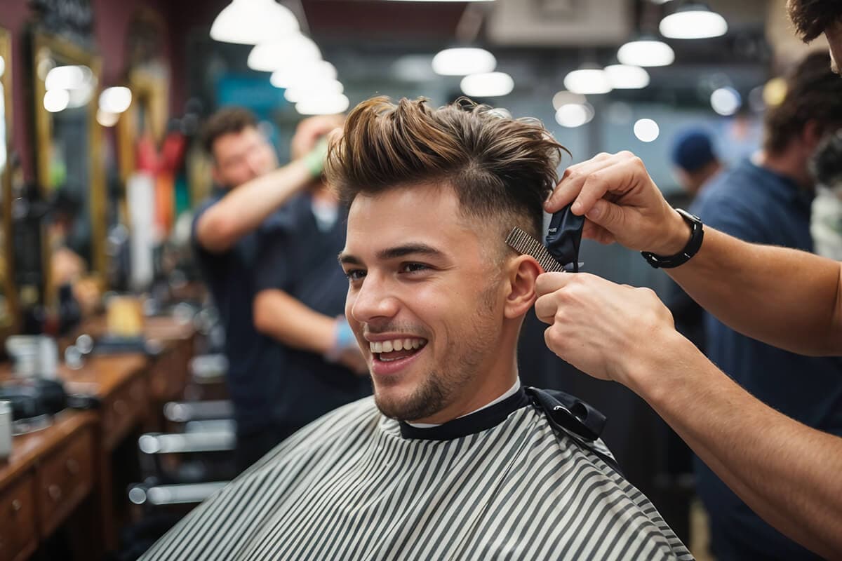 Hot towel prep at the shaving lounge